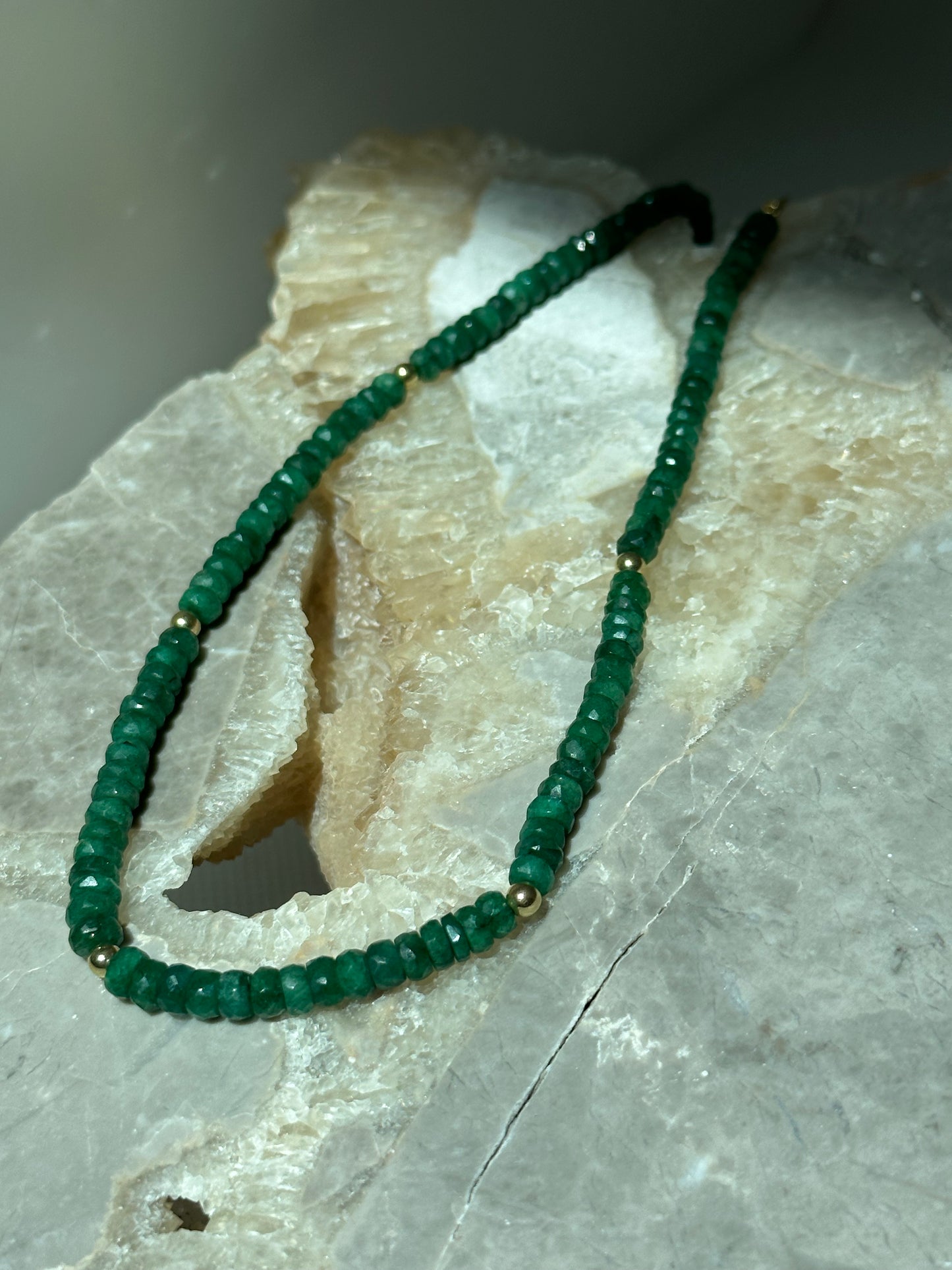 Beads with 18k gold beads